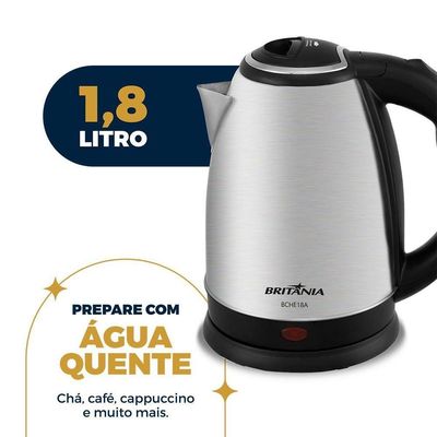Chaleira Elétrica Britânia 1,8L Inox BCHE18A 220V