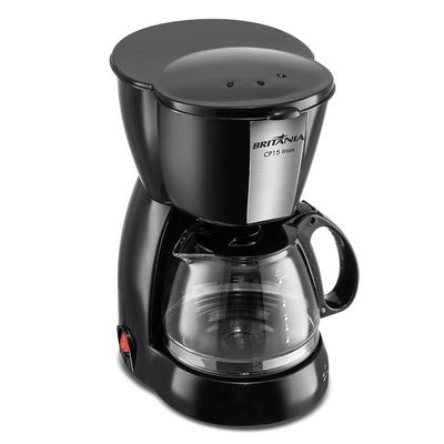 Cafeteira Britânia CP15 Vidro Preto Com Inox 220V