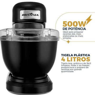 Batedeira Planetária Britânia BBPE01 12 Velocidades 4L 500W 110V