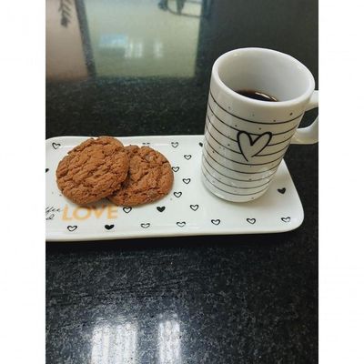 Kit Xicara De Cafe 80ml Com Pires Retangular Porcelana Branco