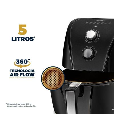 Air Fryer Britânia 5L Antiaderente Gold 1500W BAF45A 110V