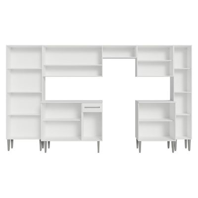 Armário De Cozinha Completa 325cm Emilly Madesa 01 Branco