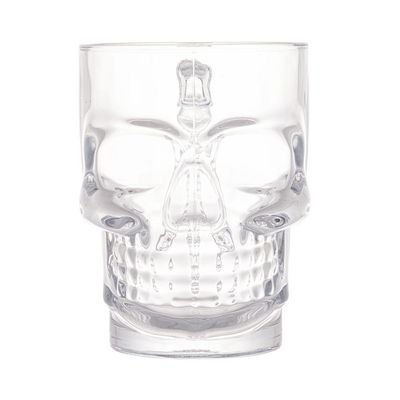 Caneca Para Chopp E Cerveja De Vidro Lyor Caveira Rock Style 510ml Transparente