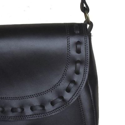 Bolsa Feminina Transversal Couro Cor Preto