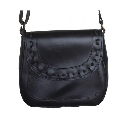 Bolsa Feminina Transversal Couro Cor Preto