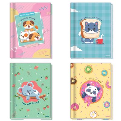 Caderno Brochura Capa Dura 1/4 Pequeno Lala Pets 80 Folhas Credeal Estampa 6