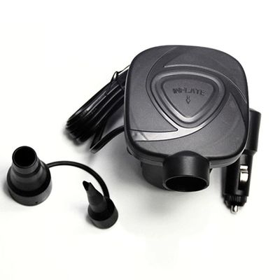 Bomba De Ar Elétrica 12v Para Infláveis Colchão E Barcos - Portátil E Prática Com 2 Bocais