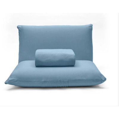 Jogo de Cama Buettner Queen Malha Basic Liso 3 Peças Jeans