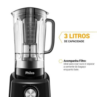 Liquidificador Philco PH900 Preto 1200W 220V