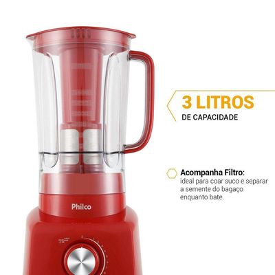 Liquidificador Philco PH900 Vermelho 1200W 220V