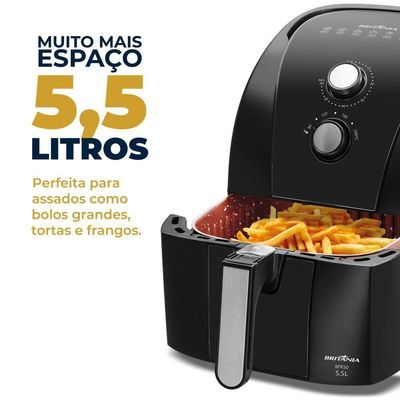 Air Fryer Britânia 5,5L Antiaderente Redstone 1500W BFR50 220V