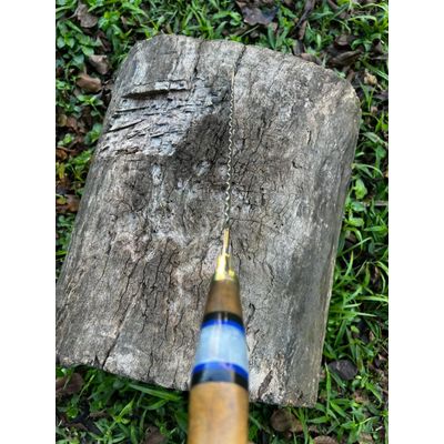 Faca Turca 10' Artesanal 3mm Matrizada Churrasco Aço Inox Cabo Madeira Resina