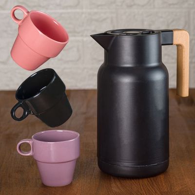 Garrafa Térmica Lyor em Plástico Organic Preta - 1L