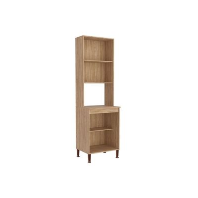 Paneleiro de Cozinha Torino c/ 4 Portas 63cm Mel/Off White - Movelbento