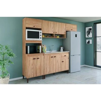Paneleiro de Cozinha Torino c/ 3 Portas 63cm Mel - Movelbento