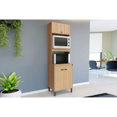 Paneleiro de Cozinha Torino c/ 3 Portas 63cm Mel - Movelbento