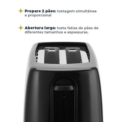 Torradeira Britânia 6 Níveis De Tostagem 700W BTR05A 220V