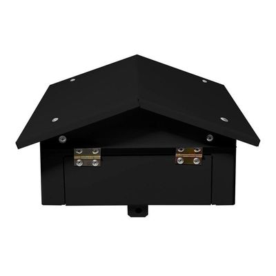 Caixa De Correio Preta Tradicional Suporte Cerca 23 X 17 X 24 Cm - Fp