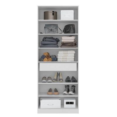 Cômoda Sapateira áurea E Armário Multiuso Grife Branco – Demóbile