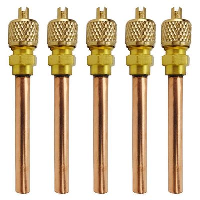 Válvula Schraeder Cobre 1/4 Para Refrigeração 50 Unidades