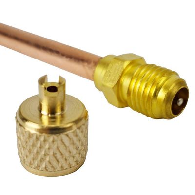 Válvula Schraeder Cobre 1/4 Para Refrigeração 50 Unidades