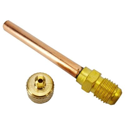 Válvula Schraeder Cobre 1/4 Para Refrigeração 50 Unidades
