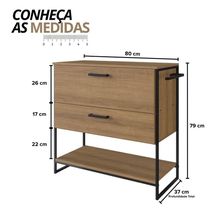 Gabinete Para Banheiro Industrial Com Gaveta E Porta Sem Cuba Mel