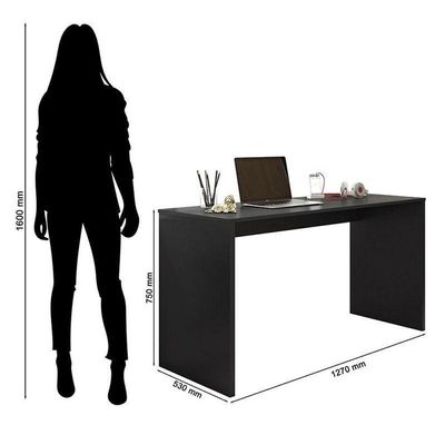 Mesa Para Computador Ambiente Gávea Preto Trama - Móveis Leão
