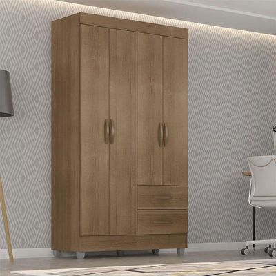 Guarda Roupa Solteiro Lite 4 Portas Carvalho Oak - Móveis Leão