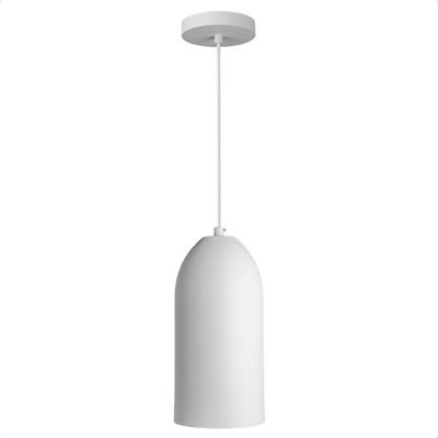 Lustre Pendente Blumenau Otto Minimalista E27 Bivolt Branco