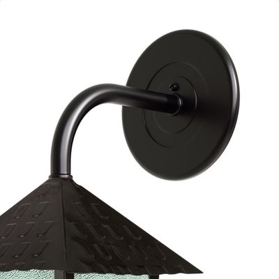 Kit 4 Arandela Colonial Quadrada Vidro Pontilhado E27 Bivolt Preto