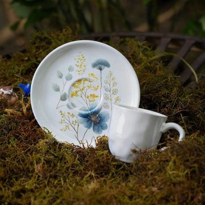 Xícara Para Café Com Pires Em Cerâmica Bio Bella 120ml Porto Brasil