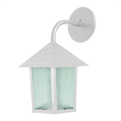 Kit 2 Arandela Colonial Quadrada Vidro Pontilhado E27 Bivolt Branco