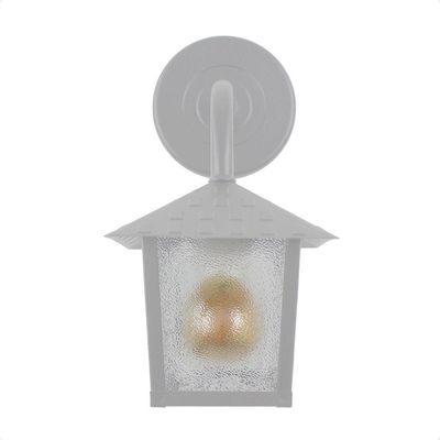 Kit 2 Arandela Colonial Nina Quadrada Vidro Pontilhado E27 Bivolt Branco