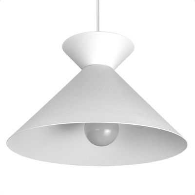 Lustre Pendente Blumenau Guto Minimalista E27 Bivolt Branco