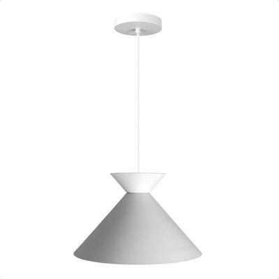 Lustre Pendente Blumenau Guto Minimalista E27 Bivolt Branco