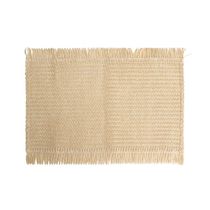 Lugar Americano Retangular Em Papel Bege 43,5x30cm Wolff