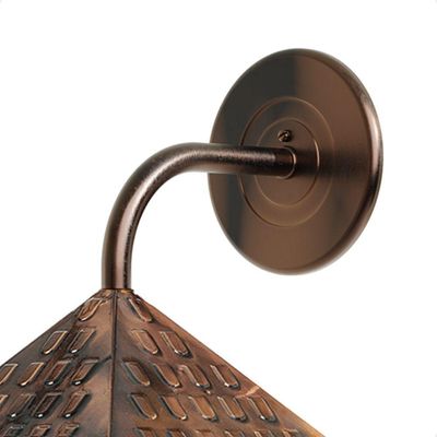 Kit 4 Arandela Colonial Quadrada Vidro Pontilhado E27 Bivolt Cobre