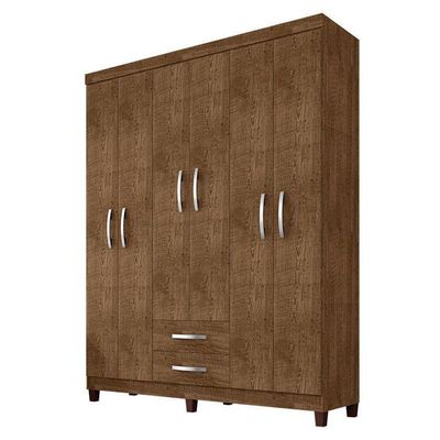 Guarda Roupa Casal Módena E Cômoda Sapateira Cannes Malbec - Incorplac