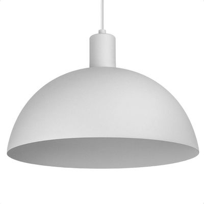 Lustre Pendente Blumenau Bia Meia Lua E27 Bivolt Branco