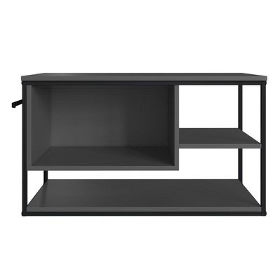 Gabinete Para Banheiro Industrial Suspenso Com Porta Basculante Grafite