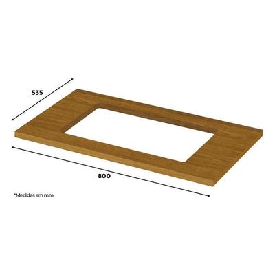 Balcão 2 Portas 80 Cm Nova York Branco Com Tampo Para Cooktop Nature – Henn
