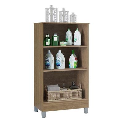 Armário Multiuso Ambiente 2 Portas Pequeno Castanho Off White - Poquema