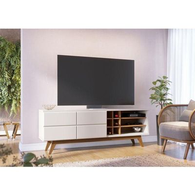 Rack Bancada Noronha 1.8 Off White Matte Freijó – Colibri