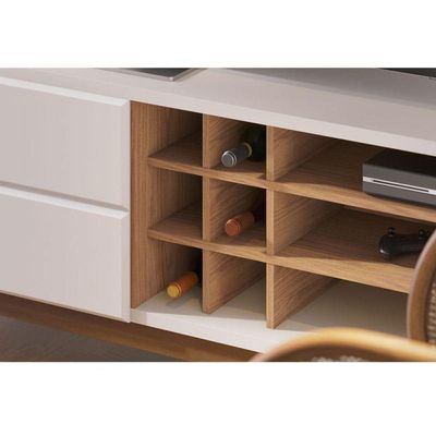Rack Bancada Noronha 1.8 Off White Matte Freijó – Colibri