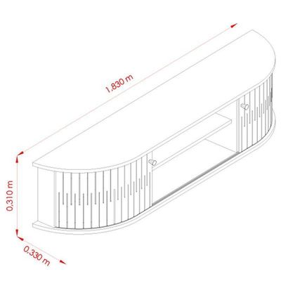 Rack Bancada Suspensa Algarve Cinamomo Off White – Madetec