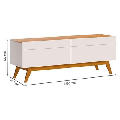 Rack Bancada Classic 2 Gavetas 1.4 Off White Nature - Imcal