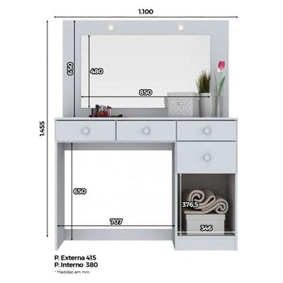 Penteadeira Chanel Branco Hp – Henn