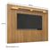 Painel Para Tv Suspenso Frisado Ambiente Curitiba 2240 Cinamomo Off White Com Led - Valdemóveis