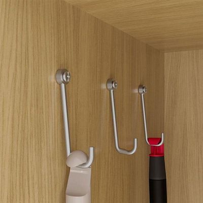 Armário Multiuso Versatile 2 Portas Com Chave Carvalho Americano Grafite - Incorplac
